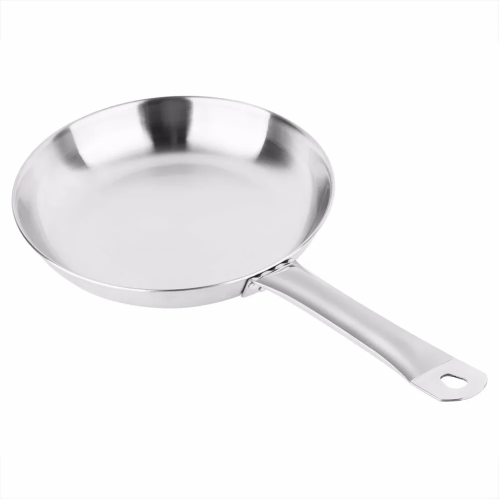 Домашняя кухонная сковорода практичная утолщенная Сковорода из нержавеющей стали с антипригарным покрытием с вспомогательной ручкой Сковорода и сковорода