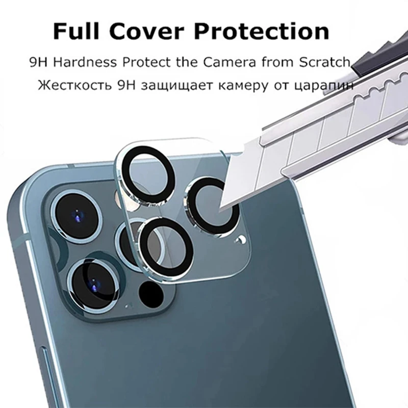 50pcslot full cover camera tempered glass for iphone 13 pro max screen protector ultra thin black lens protective accessories free global shipping