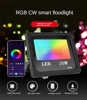 24w bluetooth floodlight led colorful mobile phone smart floodlight dimming color tone voice remote control waterproof spotlight