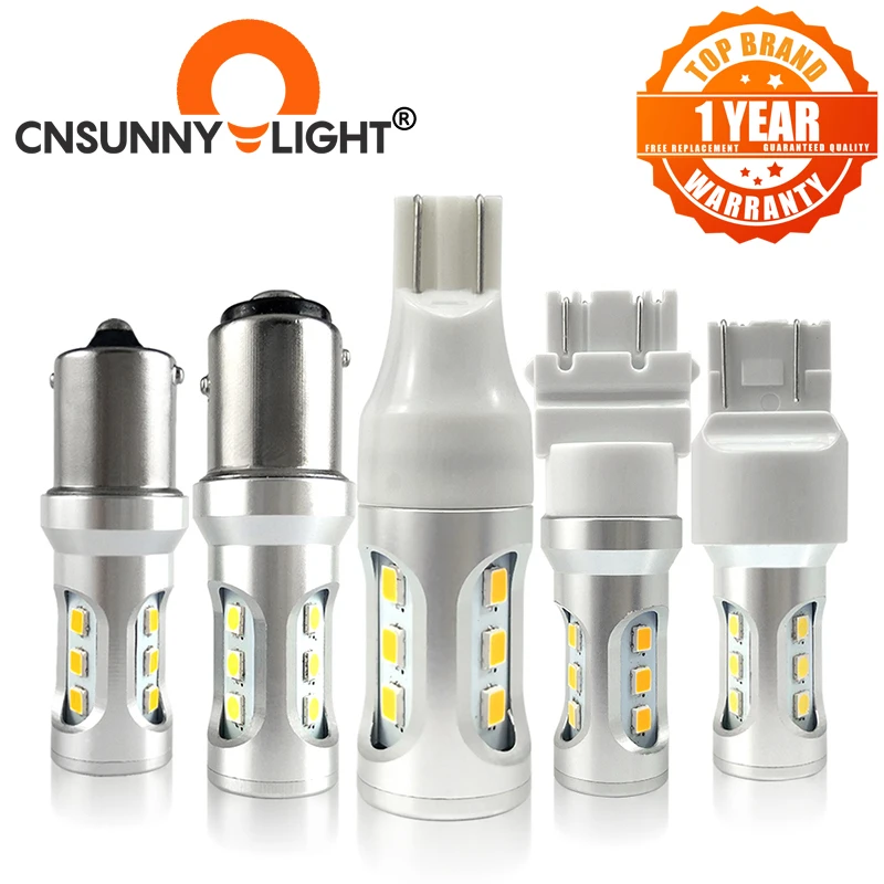 Автомобильный светодиодный светильник CNSUNNY T15 W16W W21W W21/5 W Ba15s Bau15s Bay15d 3156 3157 лампа