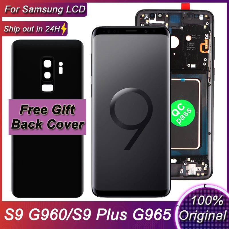 ЖК-дисплей Super Amoled для Samsung Galaxy S9 G960 G960F сенсорный экран + Plus G965 G965F сменный с тенями