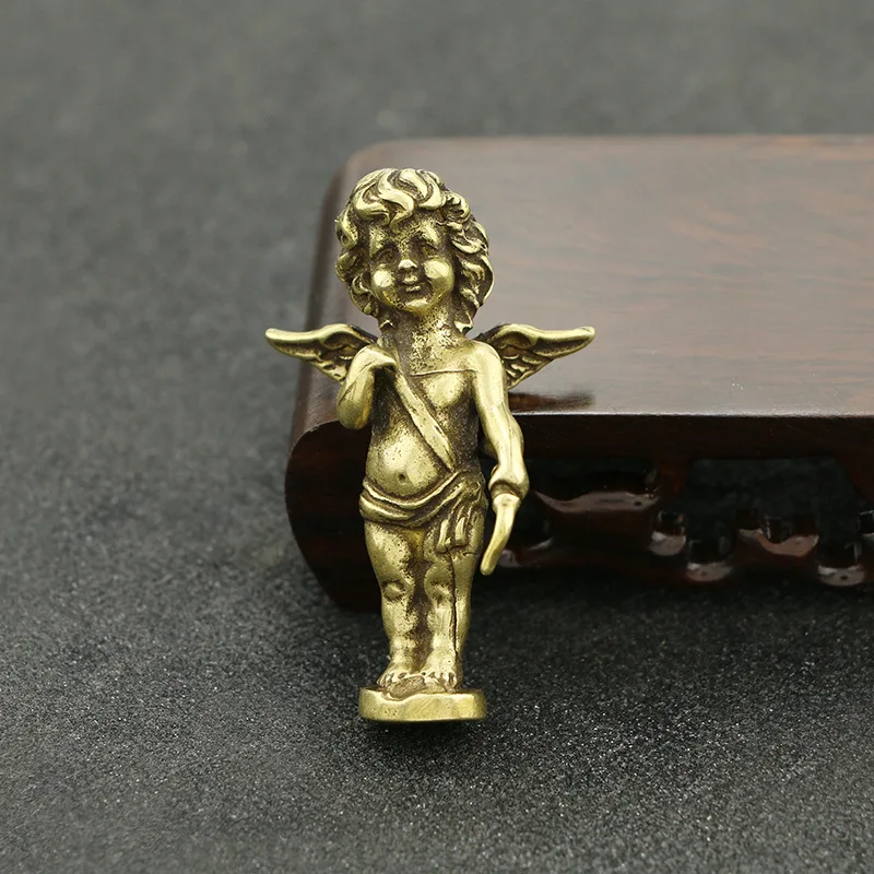 Медные ретро мини украшения для домашнего стола из латуни твердые бронзовые Love God