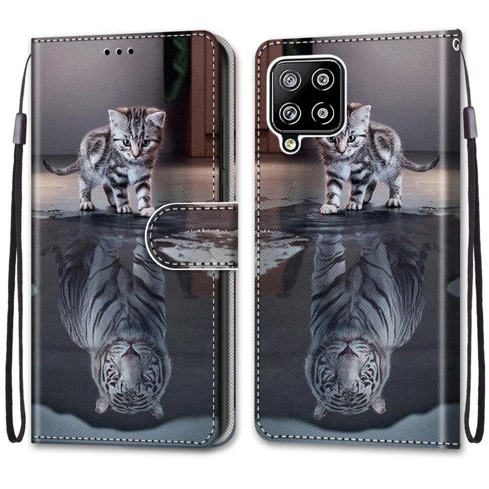 for samsung galaxy a12 case magnetic leather cover on for samsung a 12 a12 a125f sm a125f card holder flip wallet phone fundas free global shipping