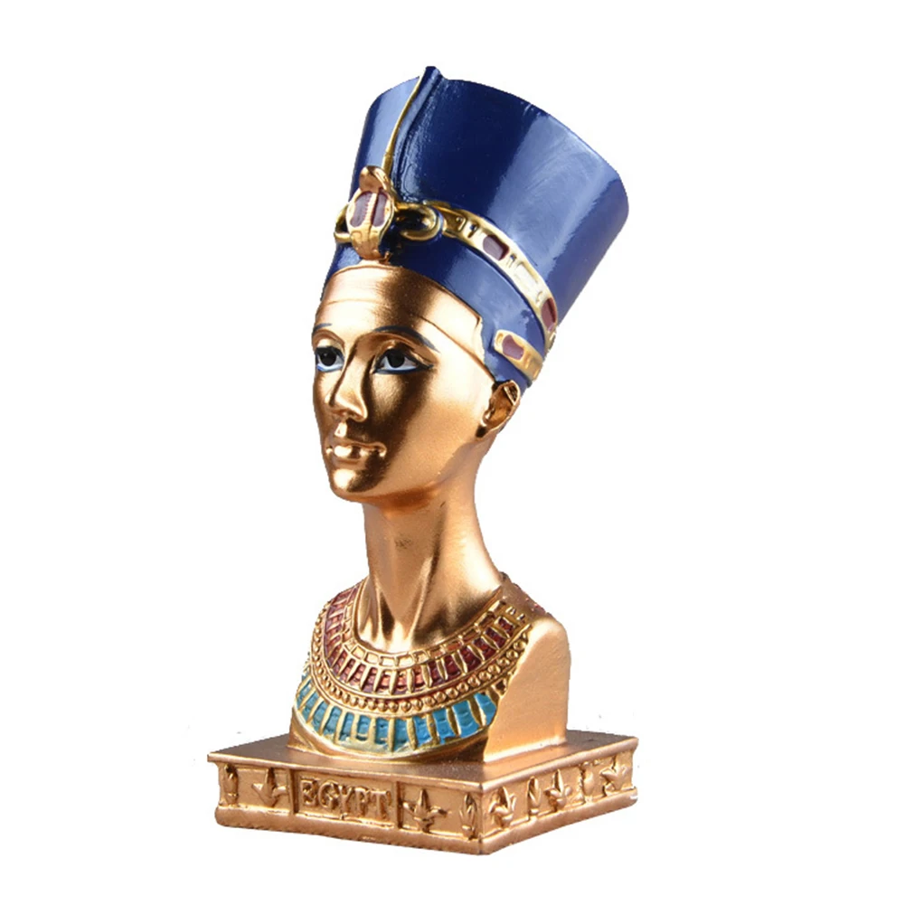Ретро-статуя египетской королевы бюст Статуэтка из смолы декор для стола