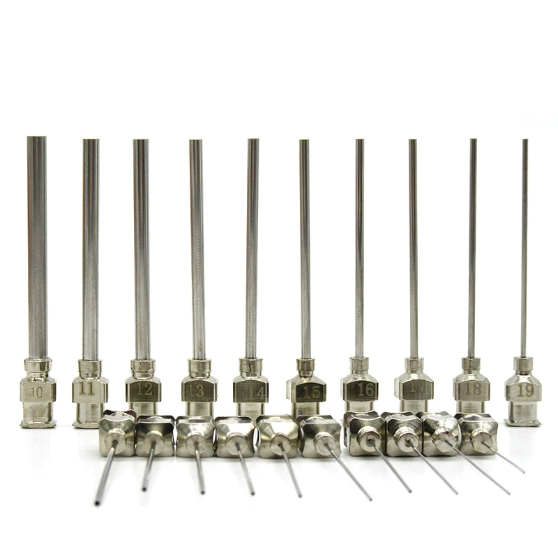 Шприц из нержавеющей стали с тупым наконечником дозатор игл металлический