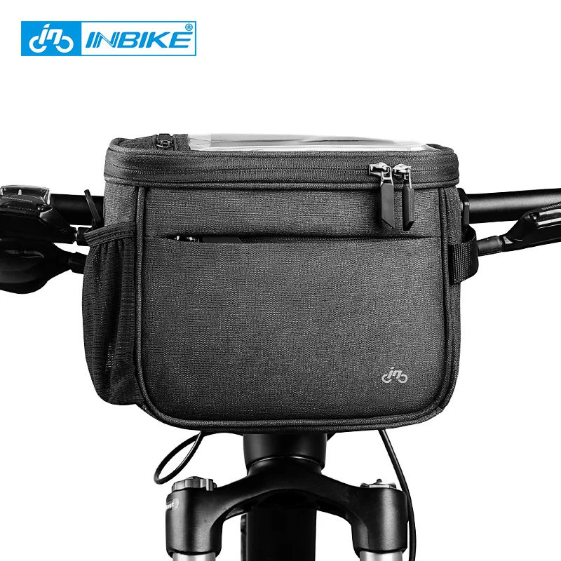 

INBIKE Bicycle Handlebar Bag Large Capacity Waterproof Bike Front Bag Bike Head Frame Basket Storage Bag Phone Holder IB299