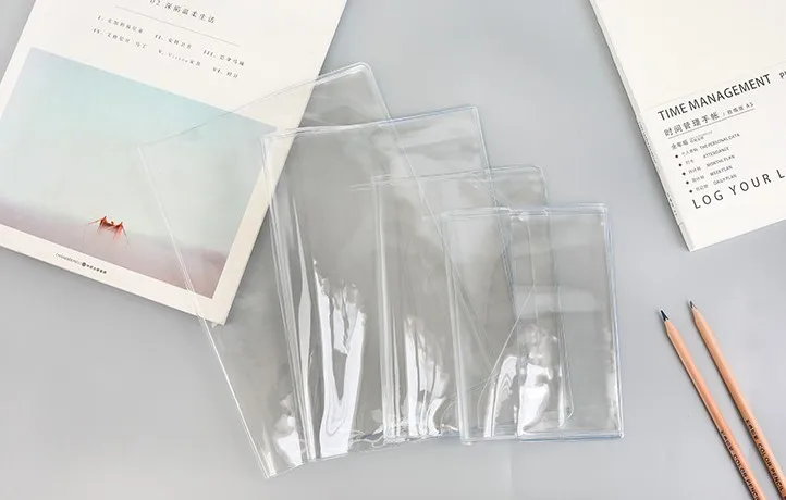 1 шт. горячая Распродажа DIY Прозрачная Обложка из ПВХ для записной книжки A5 A6 новые школьные офисные принадлежности Подарочная Обложка для книг