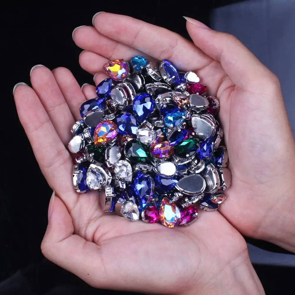 Prajna четыре когтя бриллиант Каплевидная форма стразы камни и кристаллы украшение