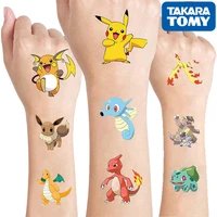5pcs cartoon sticker original pokemon tattoo children stickers pikachu figure kids girls new year birthday gifts