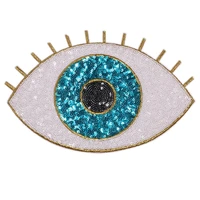 women eyes patch diy sequins eye eyelash deal with it biker patches for clothing stickers