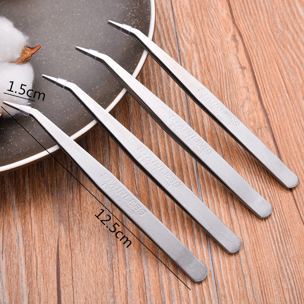 Нержавеющий Немагнитный Пинцет для наращивания ресниц пинцеты накладных 3D
