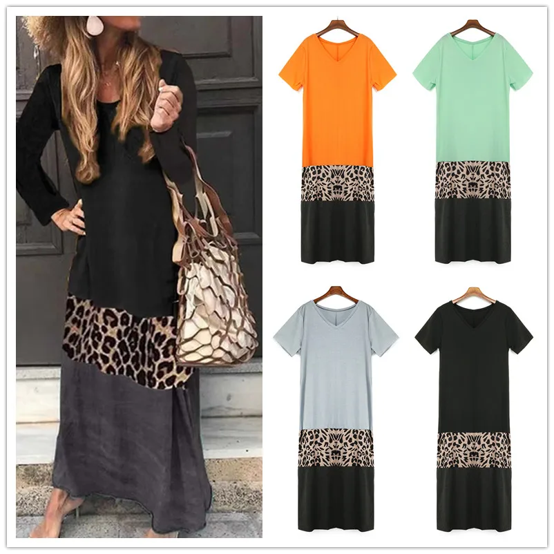 Женский сарафан Повседневный лоскутное цветное свободное v образный вырез