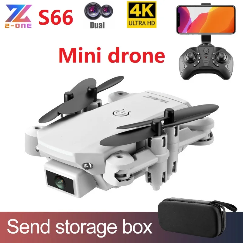 S66 мини-Дрон 4k с hd камерой Wi-Fi FPV RC Квадрокоптер карманный оптический поток 360
