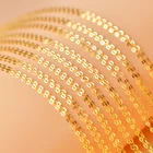 Цепочка ZHIXI из желтого золота 18 карат женская, ожерелье из настоящего золота AU750, ювелирное украшение для свадьбы, G02