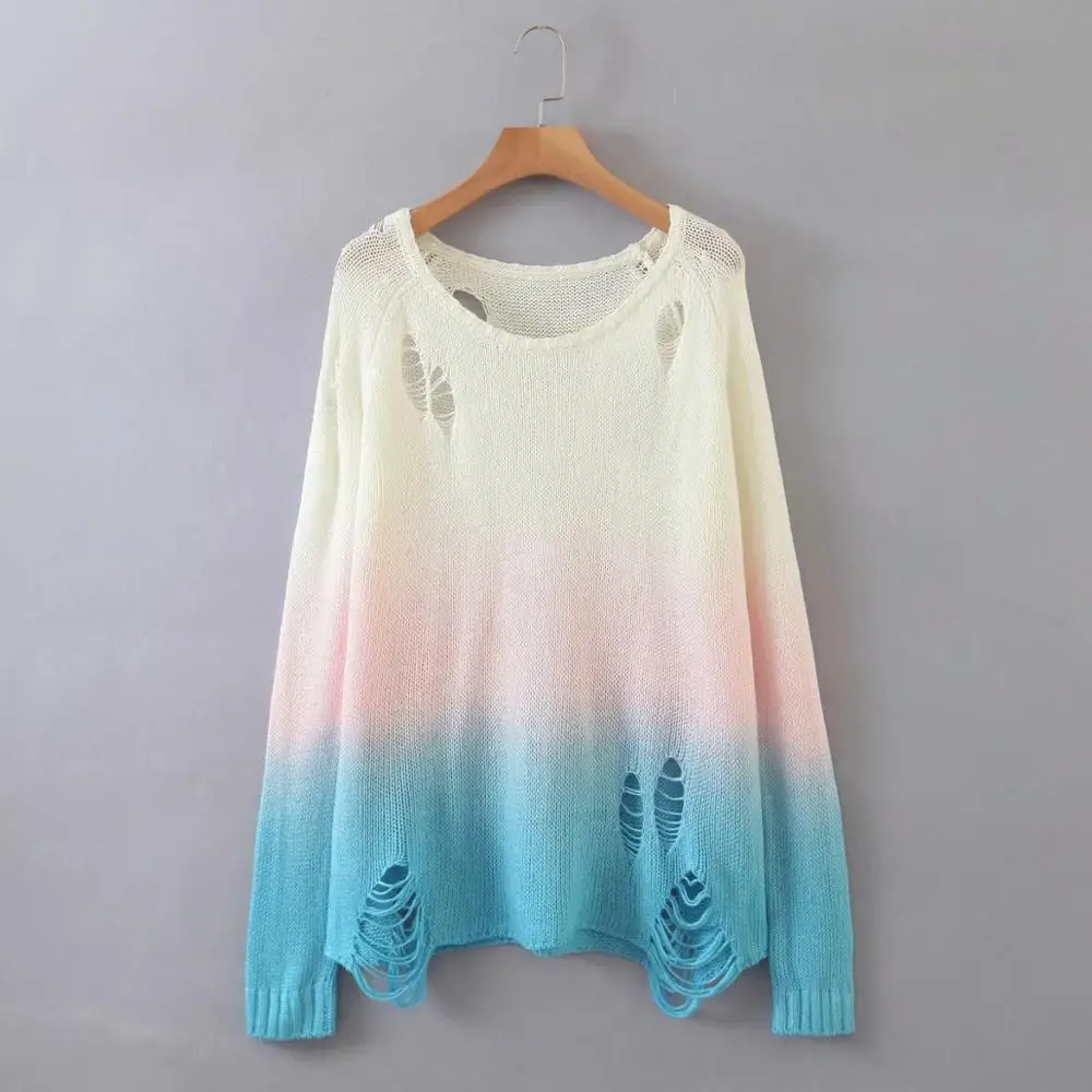 

Klacwaya Women 2020 Fashion Knitted Sweater Sweater V Neck Long Sleeve Elegant Female StreetWear Girl Cute Chic Tops