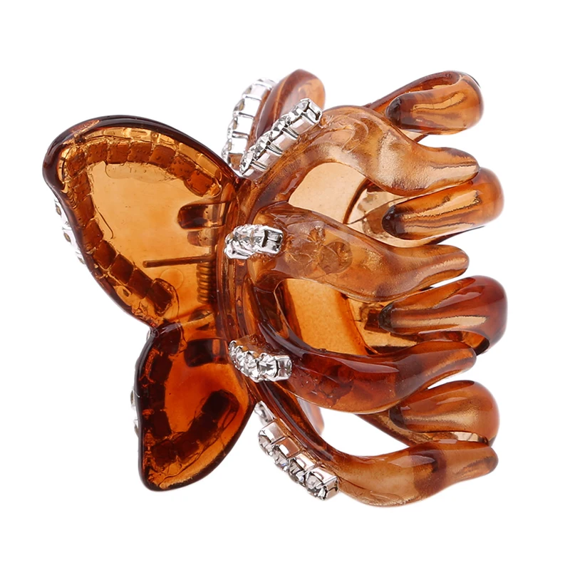 

1PC Vintage Women Ladies Butterfly Flower Rhinestone Hairpin Claw Clip Bridal Jewelry Headwear Accessories Female Decor Supplies