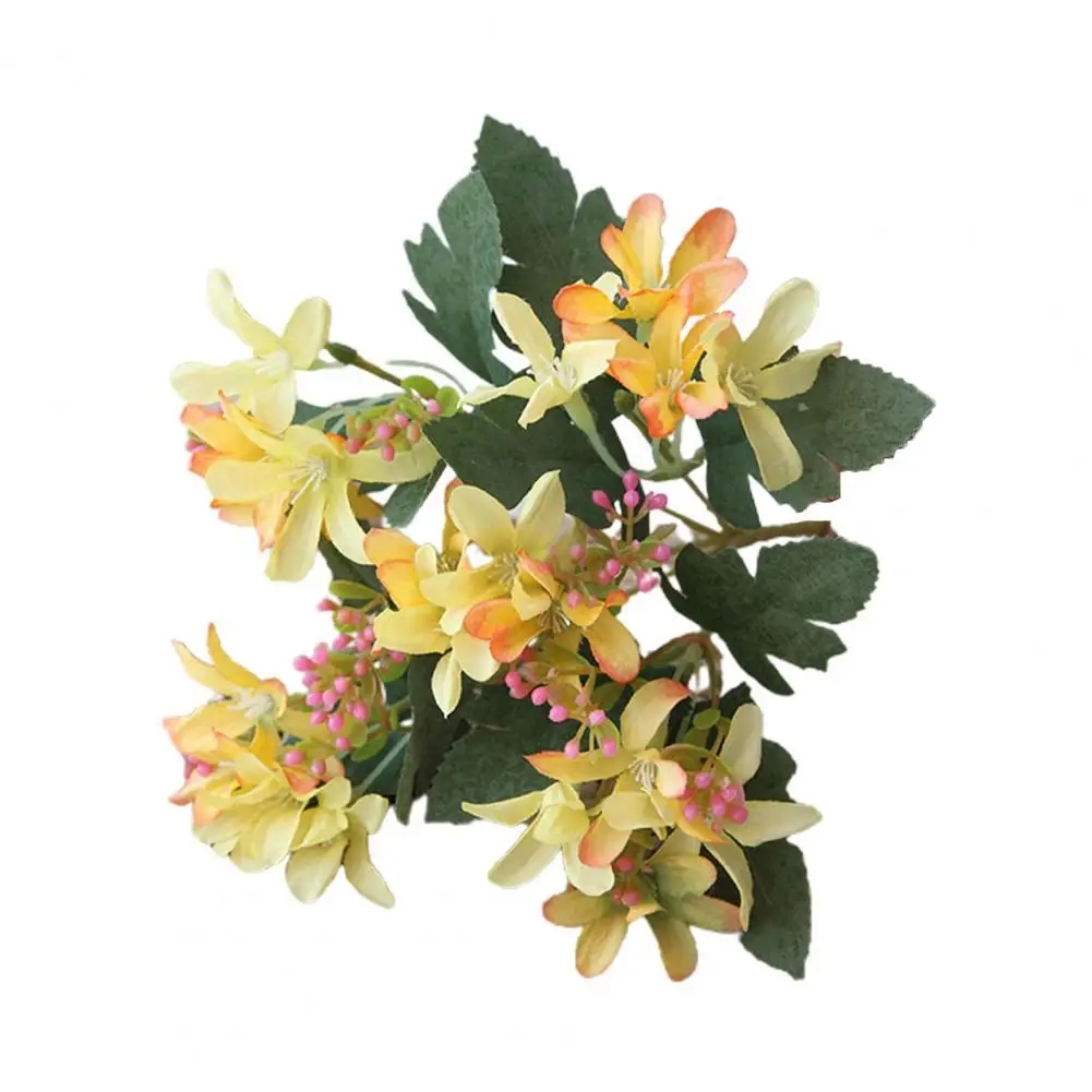 

Simulation Flower Vintage 5 Heads Faux Silk Flower Decoration Artificial Narcissus Flower for Home