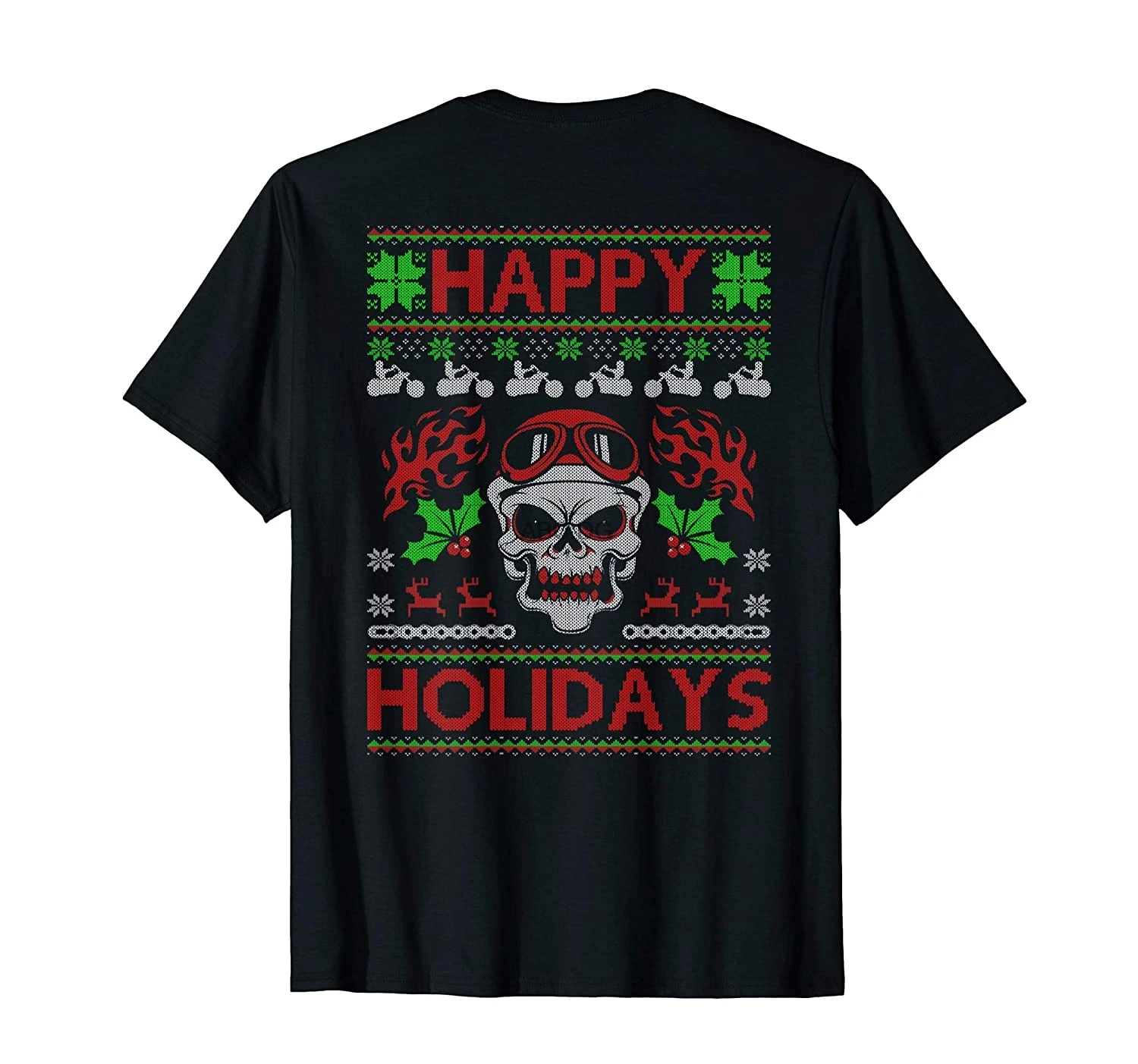 

Camiseta de motorista de Navidad, blusa de motorista con Calavera, para vacaciones