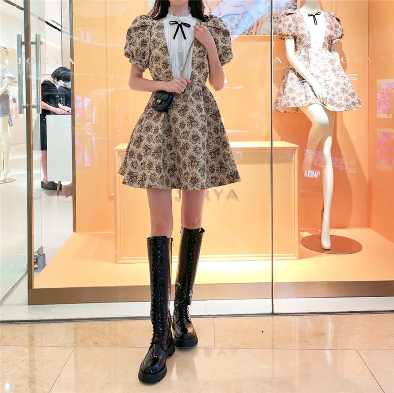 

Women Dress 2021 Summer New French Temperament Small Public Flower Dress Woman Small Show Thin A Word Skirt Skirt