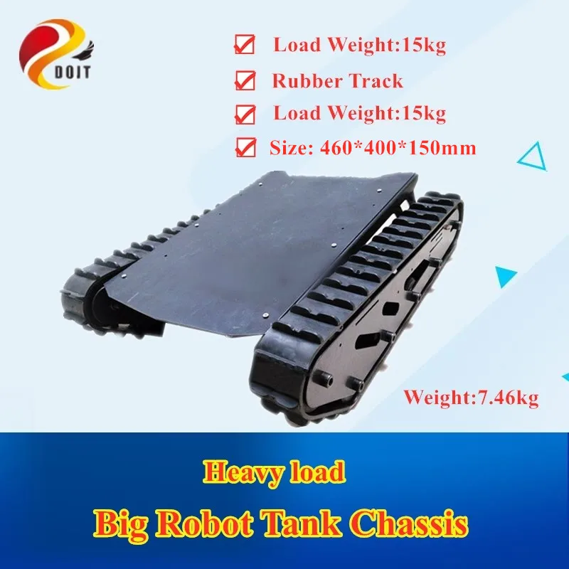 Робот шасси DOIT с большой нагрузкой T007 резиновыми гусеницами и двигателем высоким