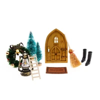 112 dollhouse accessories set christmas miniature decorative items tree door broom carpet boots ladder lamp scarf hat