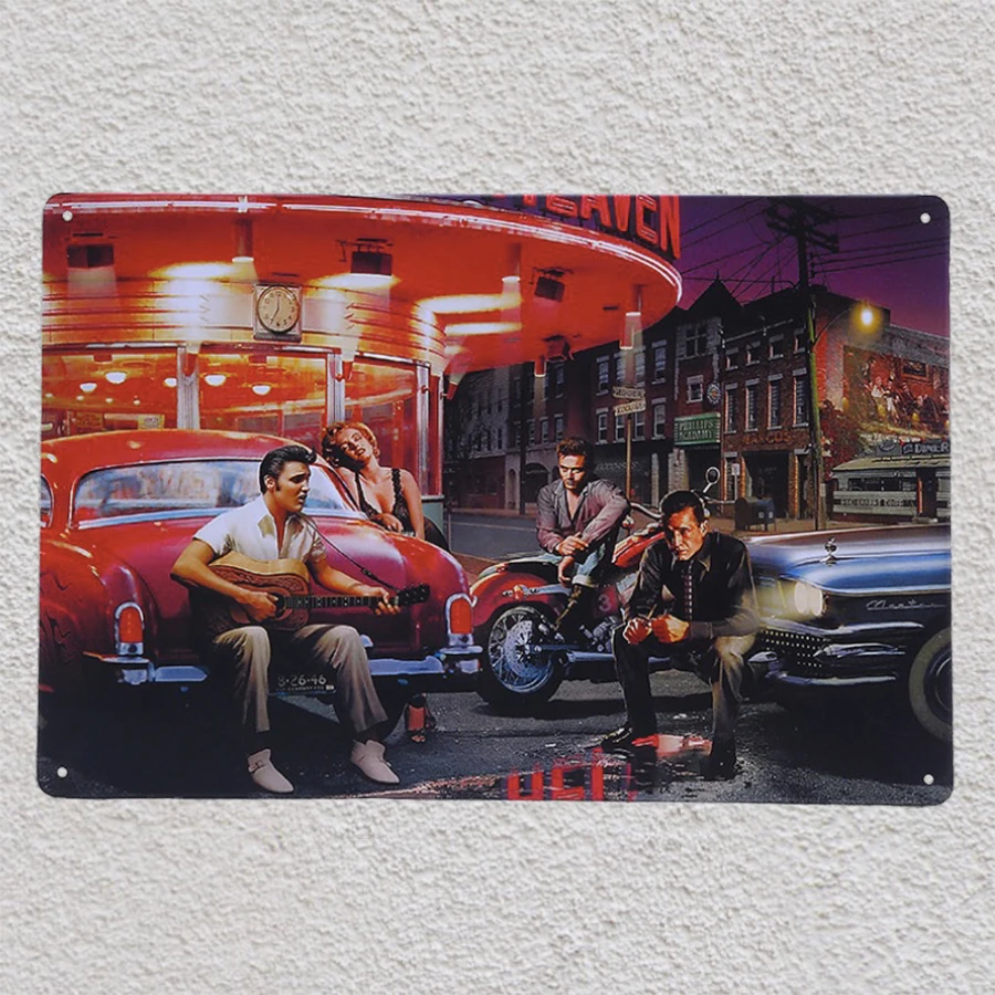 Элвис Пресли Монро Джеймс Дин Голливуд снукер оловянные таблички знаки