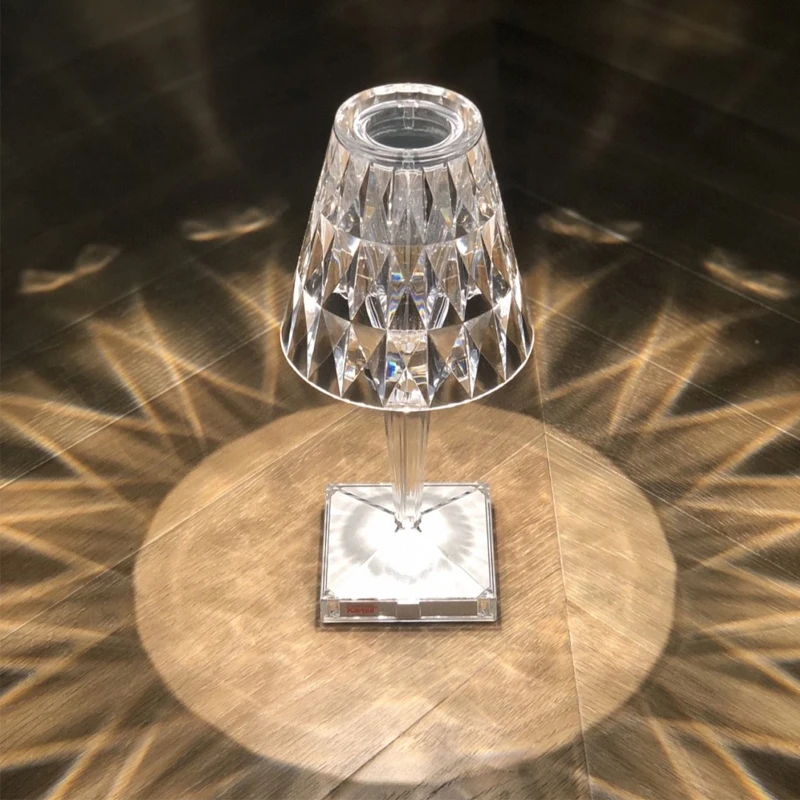Настольная лампа в алмазном стиле ночник для спальни кровати светодиодный