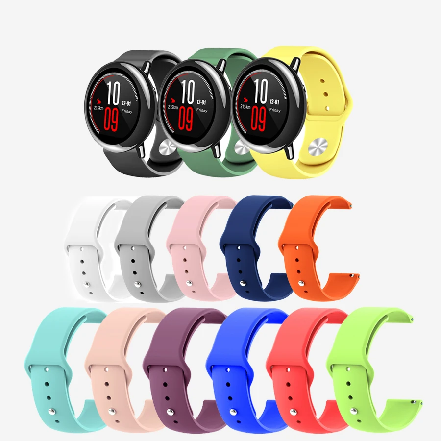 Умный силиконовый мягкий ремешок для Xiaomi Huami Amazfit Bip BIT Lite Молодежные наручные часы браслет Amazfit Bip ремешок для часов 20 мм ремешок