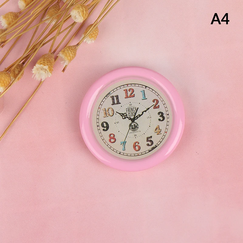 

New 1:12 Scale Resin Dollhouse Wall Clock Play Doll House Miniaturas Home Decor Accessories Toy Pretend Play Furniture Toy