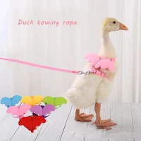 adjustable pet duck harness with leash small animal training walking towing rope for goose hen rabbit harness small pet supplies