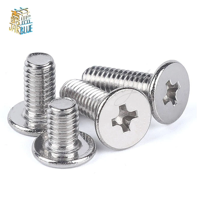 Винты с маленькой плоской головкой M2 M2.5 M3 M4 50 шт. винты крестообразным пазом для