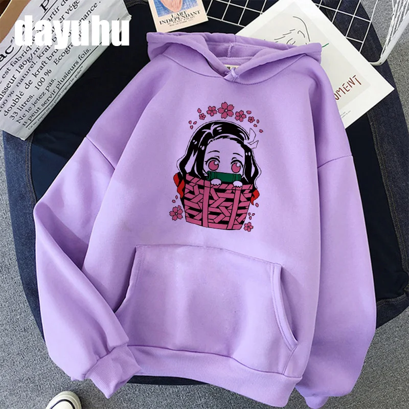 

90s Kimetsu No Yaiba Men/women Demon Slayer Hoodie Harajuku Anime Japan Kawaii Hoodie Manga Cartoon Sweatshirt Tanjiro Nezuko