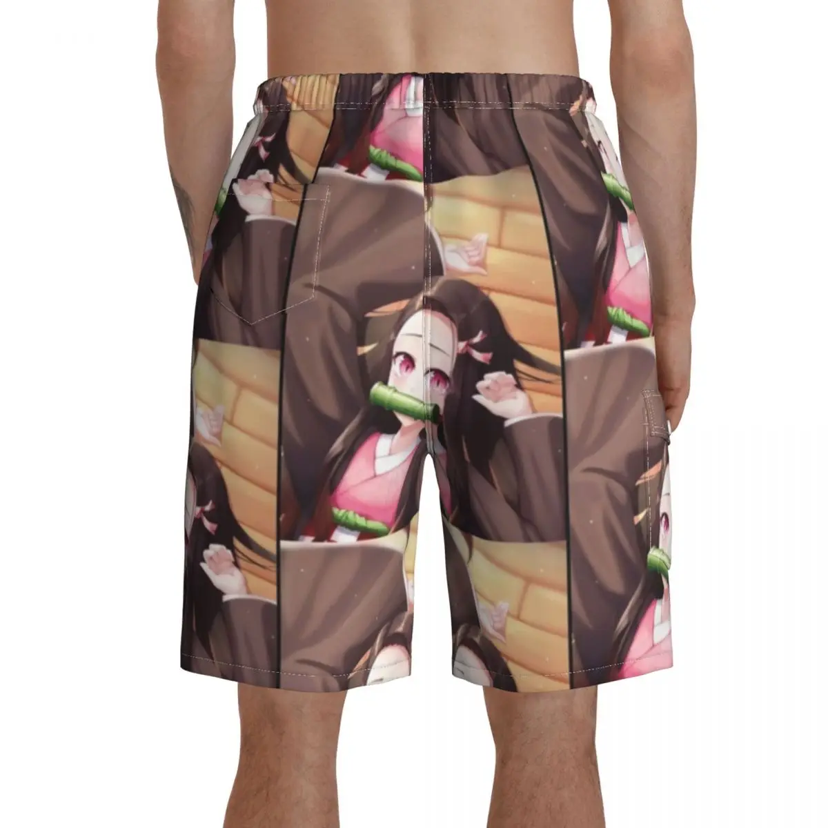 

Nezuko Board Shorts Men Bathing Swimming Trunks Polyester Pattern Swim Trunks