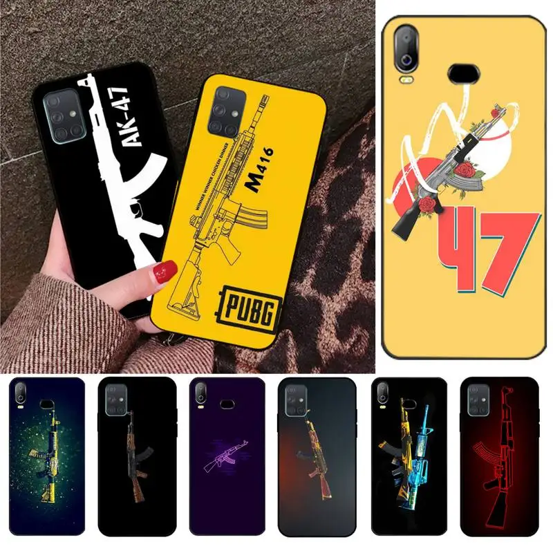 Крутой пистолет M416 AK47 шаблон мягкий чехол для телефона Капа Samsung Galaxy A01 A11 A31 A81 A10 A20