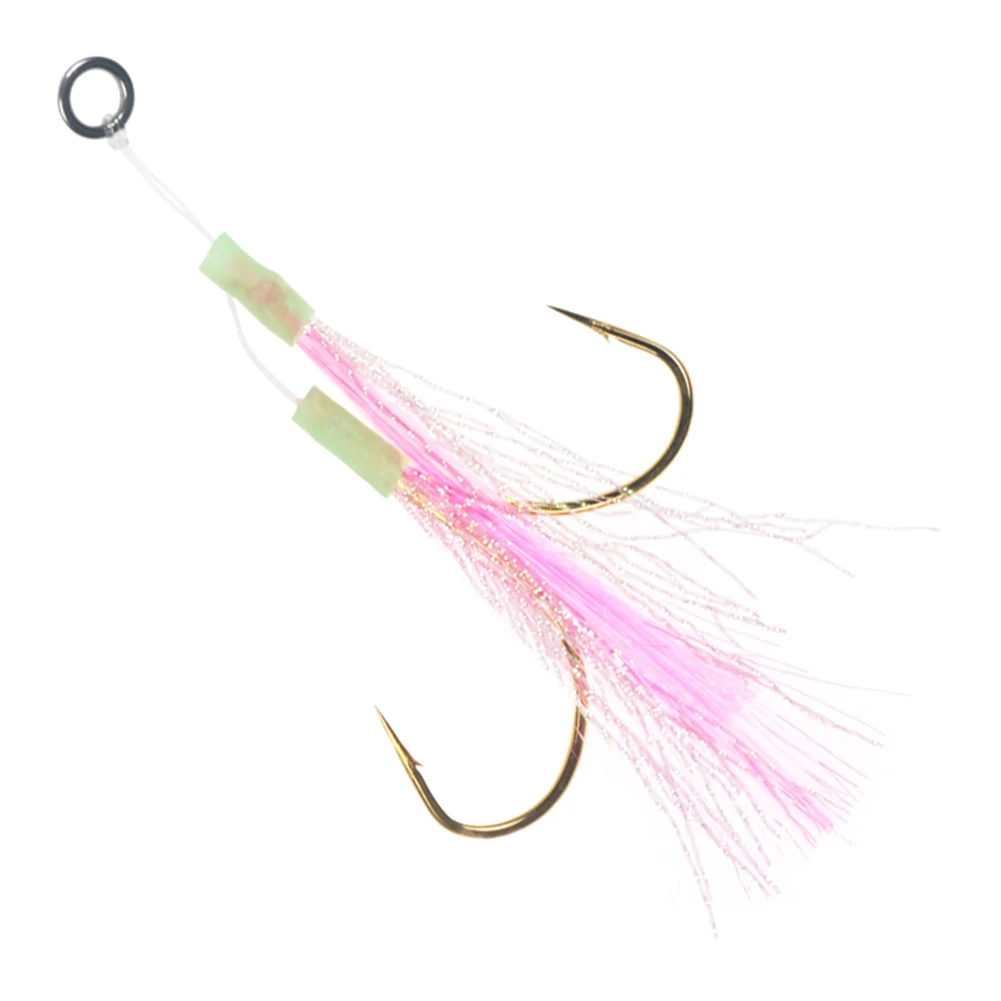 Металлическая кисточка для морской рыбалки двойной рыболовный крючок держатель