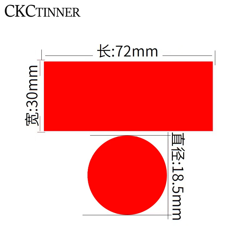 100pcs Li-Ion 18650 battery wrap PVC Pre-cut heat shrink tube for tape film cover reducing 72 * 18.5mm |