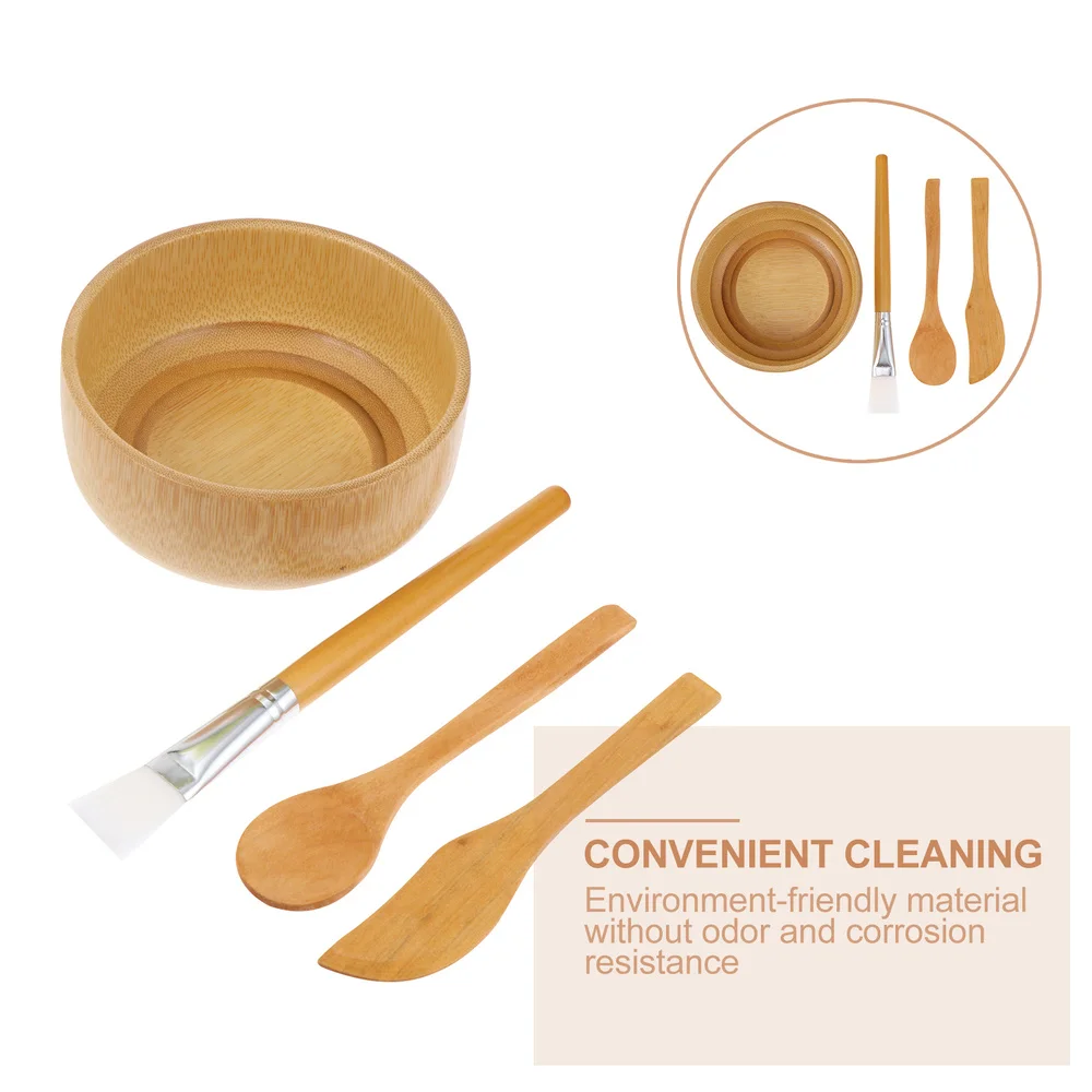 

4pcs Beauty Salon DIY Tools Mask Bowls Facial Mask Brush Mask Applicator