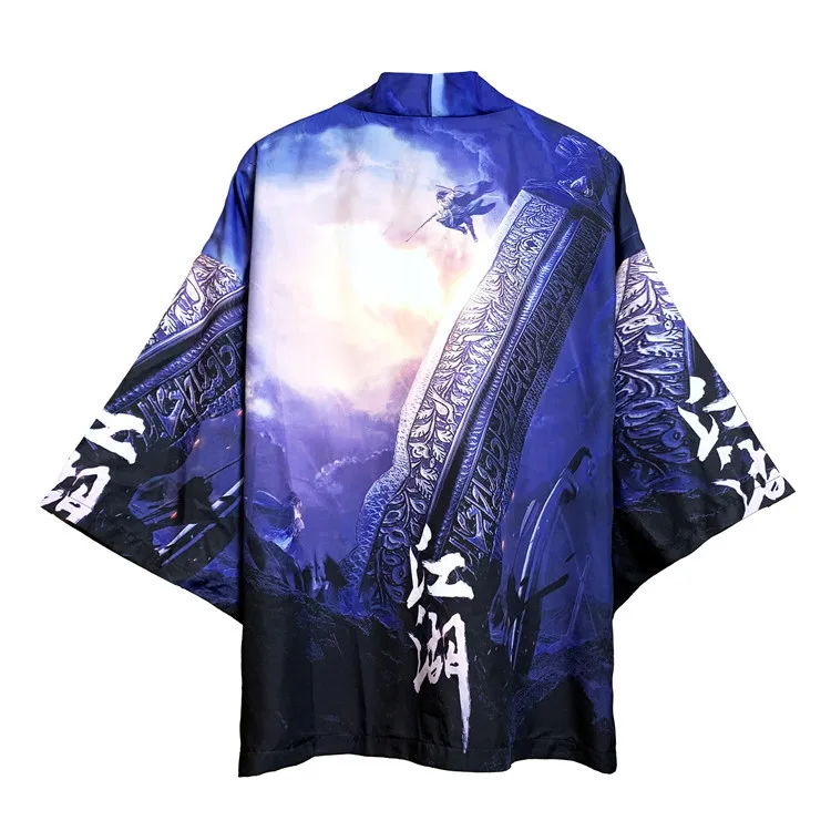 

Yukata Haori Japanese Dragon Kimono Cardigan Men Samurai Costume Asian Clothes Kimonos Mens Shirt Yukata Haori