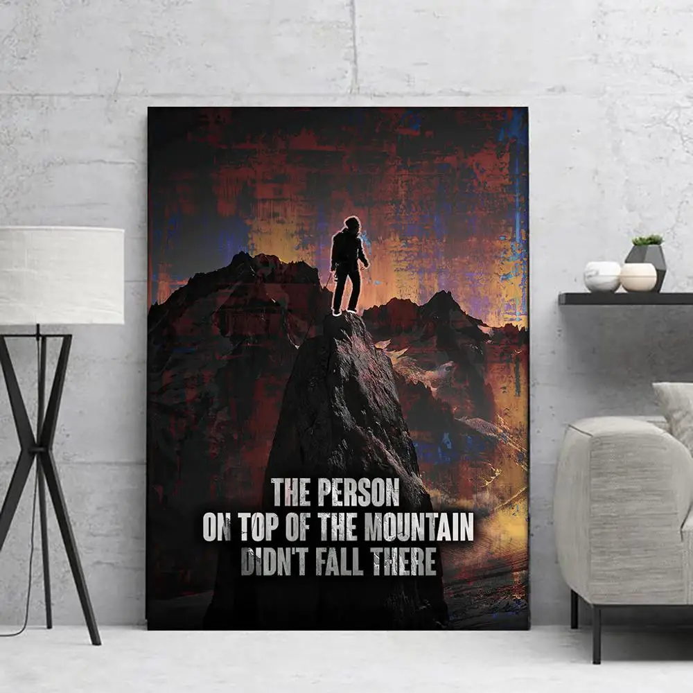 Плакат на стену с изображением горной вершины декоративный холст картины
