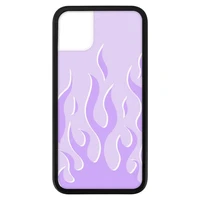 purple flame silicone pctpu phone case for iphone 6s 7 8 plus x xs max for apple phone xr 11 12 mini pro hard cover fundas 2021