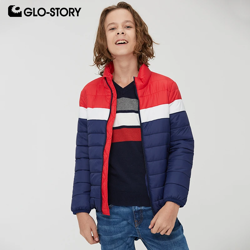 GLO STORY Повседневная зимняя куртка для мальчиков подростков тонкие пальто с