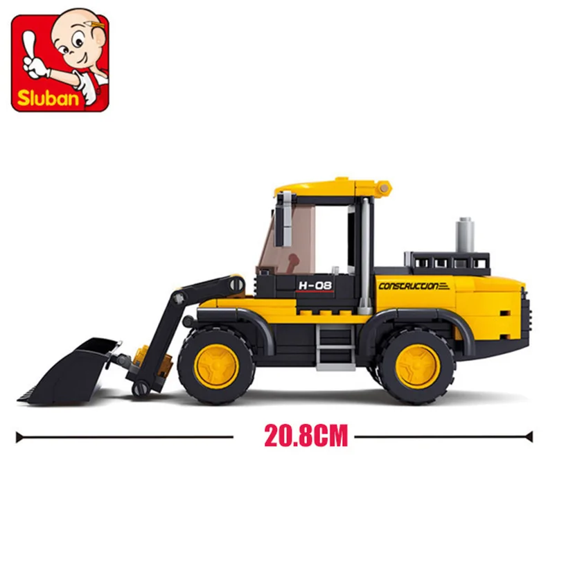 

Sluban Engineering Forklift Building Blocks DIY Excavator Truck Crane Model Kids Assembled Bricks Puzzle Toys