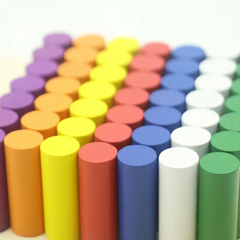 Игрушки Монтессори сенсорные материал цветной Цилиндрический разъем блоки