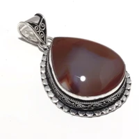 genuine botswana agate pendant silver overlay over copper jewelry hand made women jewelry gift p9116