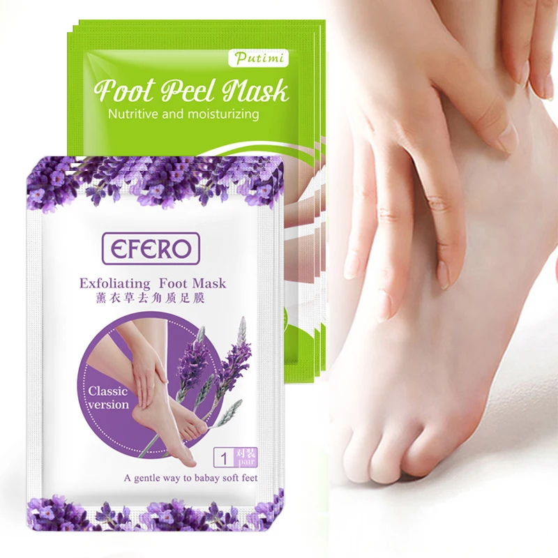 2 шт. в упаковке бледно лиловый увлажняющая маска для ног пленка пилинга удаления