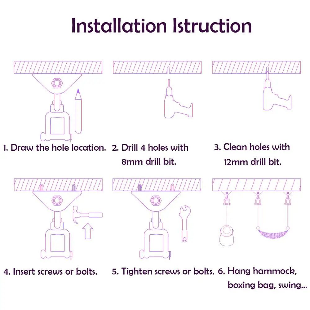 Вращающийся на 360 градусов гамак для йоги стул песочница качели крюк вешалка