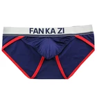 Мужское нижнее белье, мужские пикантные трусы с принтом, мужское бикини с выпуклым мешочком, дышащее нейлоновое нижнее белье с заниженной талией