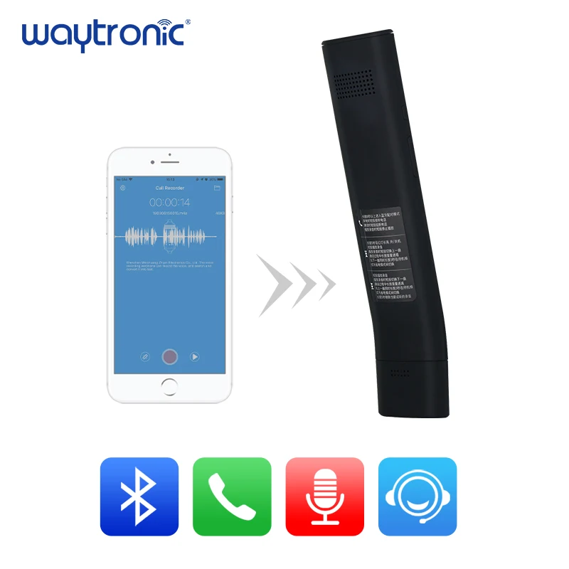 Беспроводной Bluetooth Диктофон для звонков наушники для iPhone Android мобильный телефон разговор входящие исходящие звонки запись