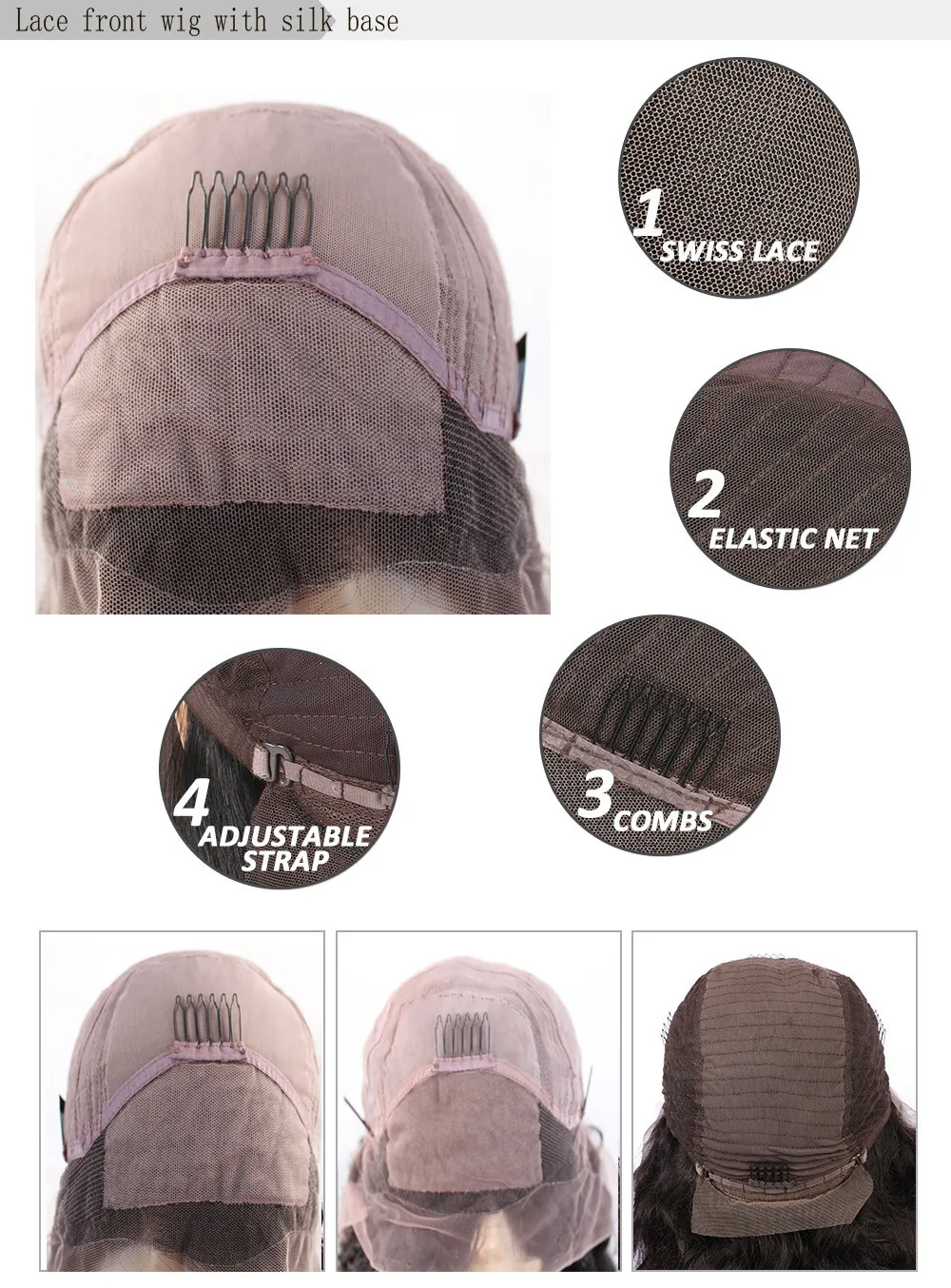 4*4 парик на шелковой основе кружевные передние человеческие волосы парики