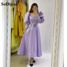 Sodigne simples roxo uma linha vestidos de noite 2021 cetim manga longa formal meninas do baile de formatura pageant vestidos de festa robe de soiree (3)